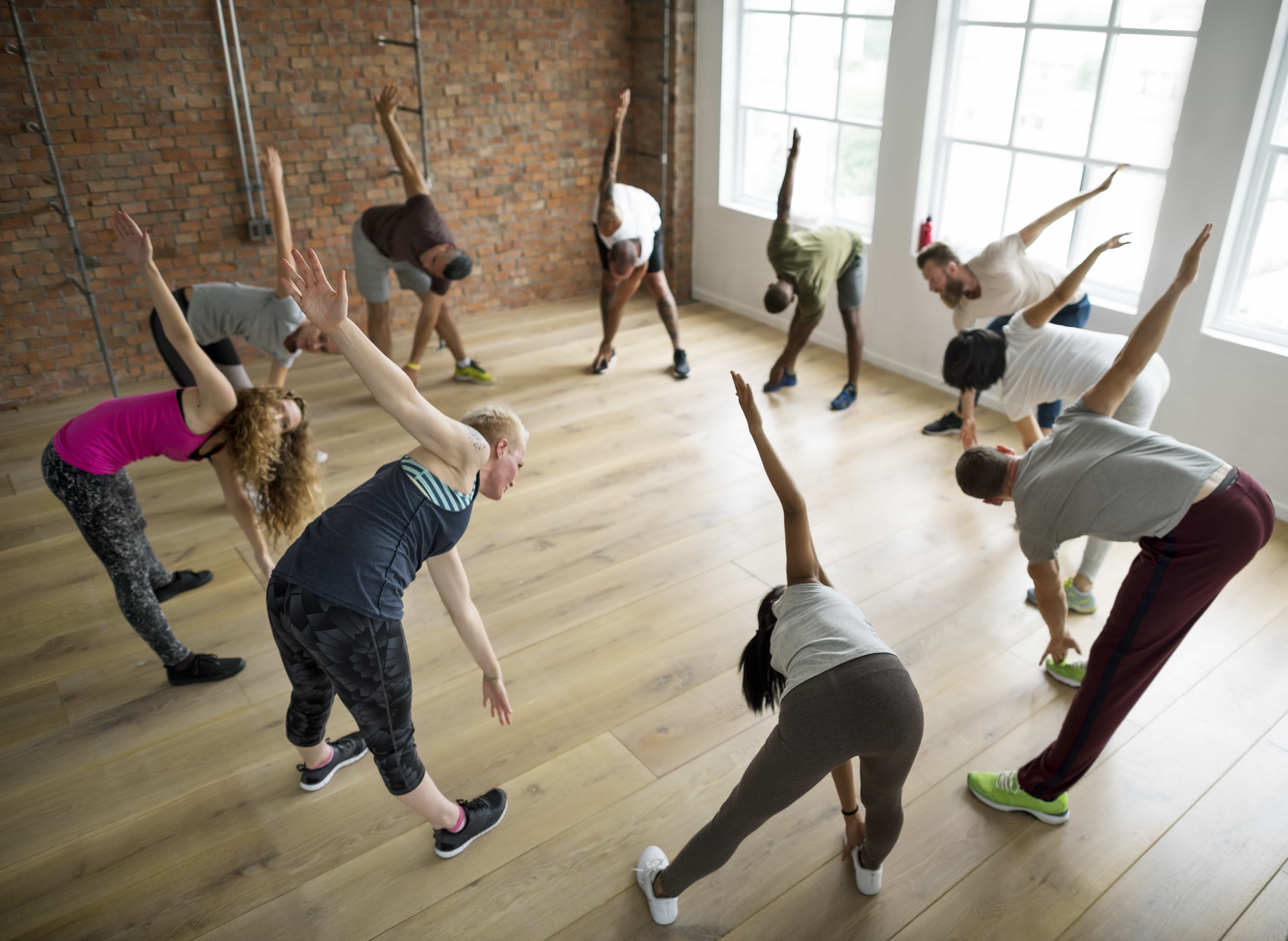 Diversity People Exercise Class Relax Concept